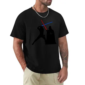 Luke vs Vader T-Shirt fekete póló Rövid ujjú póló férfi, vicces pólók Rövid ujjú póló férfi
