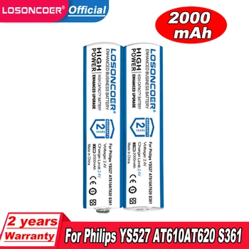 2000mAh Akkumulátor Philips YS527 AT610 AT620 S361 S5000 RQ360 RQ361 YS523 YS524 YS525 YS526 S560 S561 Borotva Borotva Akkumulátorok