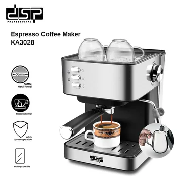 Hordozható kávéfőző Gőz tej, kávé gép egy okos kávéfőző háztartási gépek Félautomata kávéfőző gép 220V