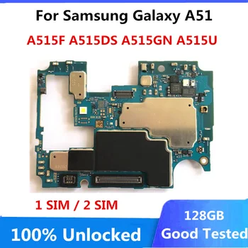 Samsung Galaxy a51-es Eredeti Nyitva Alaplap A515F/ A515DS/ A515GN Mainboard, Chips, Android OS Támogatási Logika-kártyán