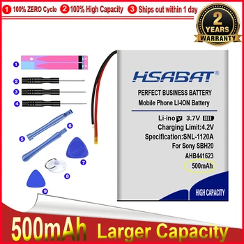 HSABAT 0 Ciklus 500mAh 381424 AHB441623 Akkumulátor Sony SBH-20 SBH20 Vezeték nélküli Fülhallgató Csere Akkumulátor