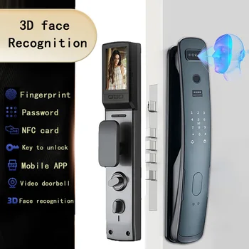 3D Biometrikus Biztonsági Intelligens Zár Arcát Fényképezőgép Digitális Jelszó Elektronikus Kulcs IC Kártya APP Kinyit Ujjlenyomat Zárak