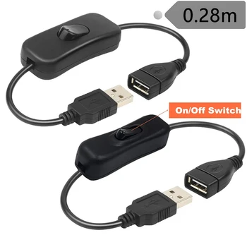 28 cm USB-Kábel segítségével Kapcsoljuk be/KI A Kábel Hosszabbító Kapcsoló USB Lámpa USB Ventilátor, Tápegység Vonal, Tartós MELEG ELADÓ Adapter