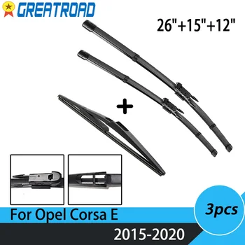 Ablaktörlő Első & Hátsó Ablaktörlő Lapátok Készlet Opel Corsa E 2015 16 17 18 19 2020 Szélvédő Szélvédő Első Hátsó Ablak 26