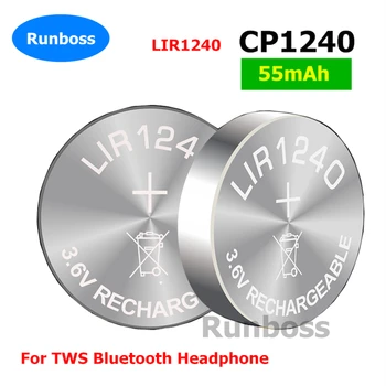 Új, Magas Minőségű CP1240 LIR1240 55mAh 3,7 V Li-ion Akkumulátor TWS Bluetooth Fejhallgató Vezeték nélküli Fülhallgató