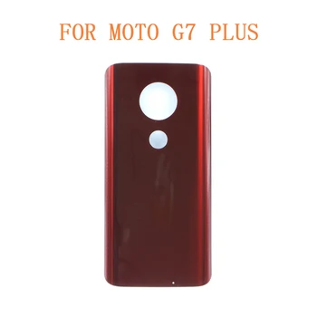 Forró G7 PLUSZ Valódi Vissza az akkumulátorfedelet A Motorola Moto G7 RÁADÁSUL Igazi Fedél Ajtó Ház Repalcement Alkatrészek