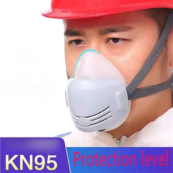 Porvédő Maszk +100 Pamut Filter Légzőkészüléket Fél Arcát Por-bizonyíték Maszk Anti-Ipari Építési Por, Pára Köd Biztonsági Gáz maszk