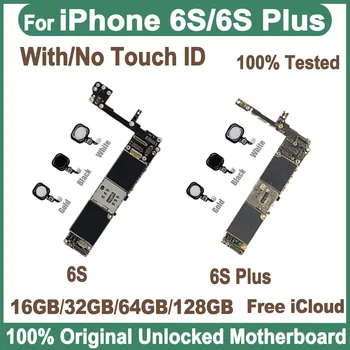 IPhone 6 6 Plus Alaplap/Nélkül Touch ID Eredeti Nyitva Ingyenes iCloud Teljes Chips Logikai kártya Teljes Vizsgált