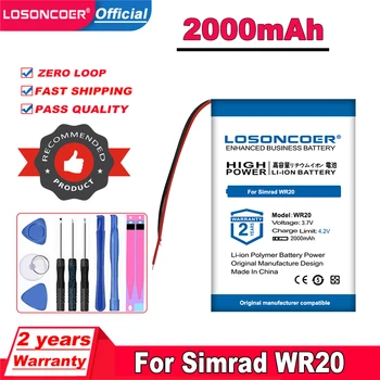 LOSONCOER 2000mAh Akkumulátor Simrad WR20 Távirányító