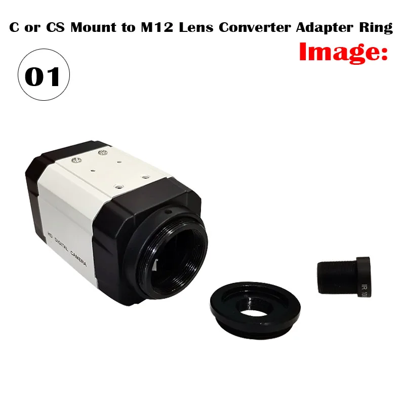 Fém C vagy CS Mount, hogy M12-es Objektív Átalakító Adapter Gyűrű CS Fényképezőgép M12 Board Lencse AHD SONY CCD TVI CVI Box Kamera Támogatás