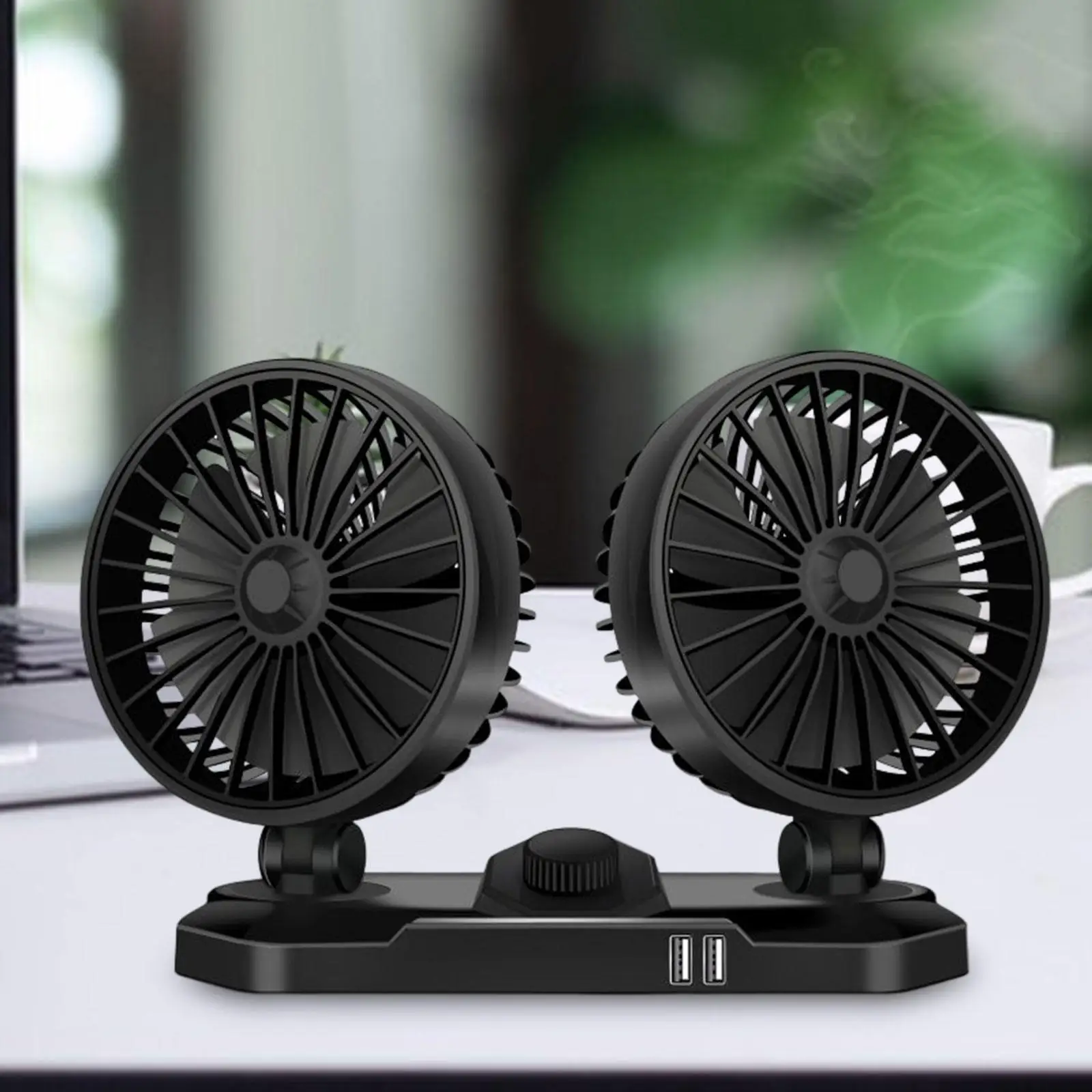 Mini Ventilátor Hűtés levegő Ventilátor Erős Szél 360 Fokos Forgatható USB Járművek