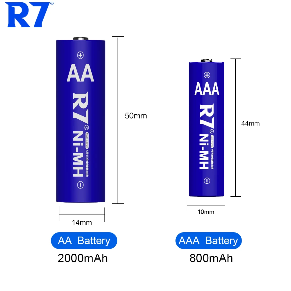 R7 AAA pedig AA Újratölthető Akkumulátor 1.2 V NIMH 2A 3A elem aa aaa Akkumulátor+ LCD 1.2 V AA /AAA Töltő Intelligens, Gyors Töltés
