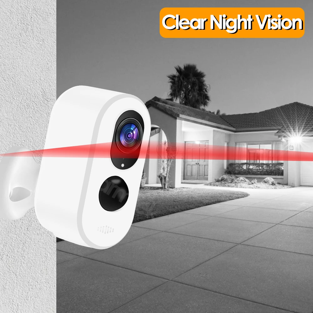 Tuya Kamera WiFi Szabadtéri 3MP Vezeték nélküli CCTV Megfigyelő Kamera PIR Mozgásérzékelő éjjellátó Biztonsági IP Kamera Akkumulátor