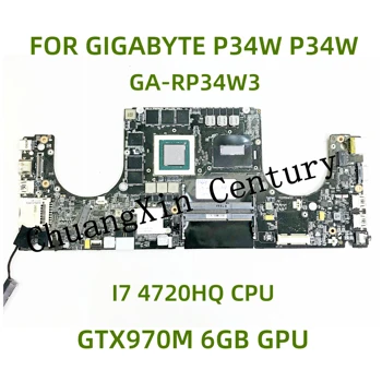 Laptop Alaplap GA-RP34W3 GIGABYTE P34W P34W Alaplap i7 CPU GTX970m 100% - os teljes vizsgált