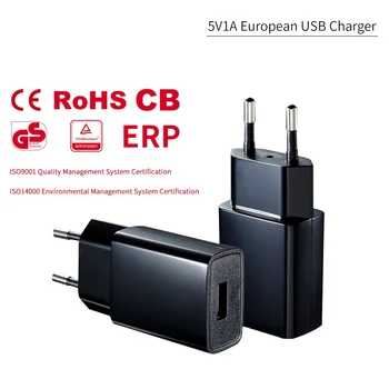 CE RoHs CB GS ERP bizonyítvány USB Töltő 5V 1A Fali Töltő Adapter iPhone, Samsung 8 S8 Okos Mobiltelefon-Töltőt EU-Csatlakozó