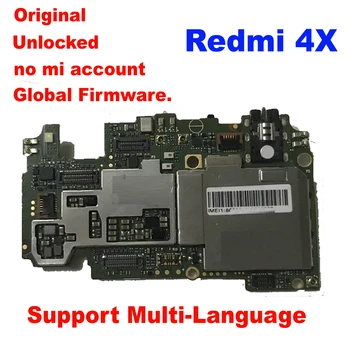 Eredeti Xiaomi Redmi 4X Alaplapja Globális Firmware Multi-Nyelv Kinyit Alaplap Logikai Áramkörök Díj Testület Flex Kábel