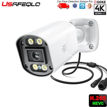 POE 8MP 4K 5MP 4MP POE IP Kamera, Kültéri, Vízálló H. 265 Biztonsági Felügyelet Golyó CCTV Kamera Arcát Autó Érzékelő Kamera