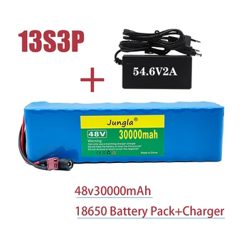 48V Lítium-Ion Batterij 48V 30Ah 1000W 13S3P Lítium-Ion Batterij Voor 54.6 V E-fiets Elektrische Fiets Robogó Találkoztam Bms + Lader